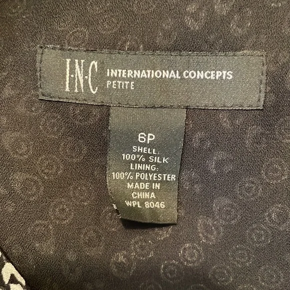 INC Petite Women’s Black & White Short Sleeve Top - 6P - Picture 7 of 7